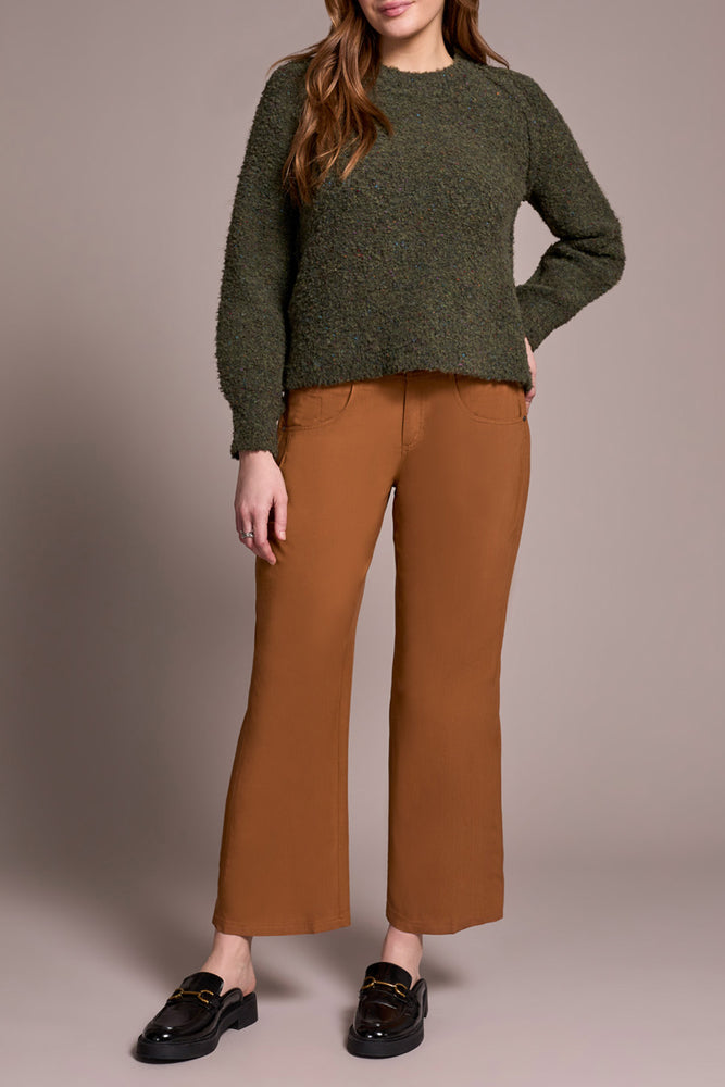 Tribal Fall 2025-2258O-8209-Long Sleeve Crew Neck Sweater-Ivy - The Coach Pyramids