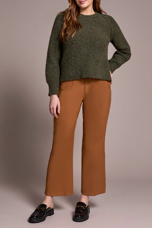 Tribal Fall 2025-2258O-8209-Long Sleeve Crew Neck Sweater-Ivy - The Coach Pyramids