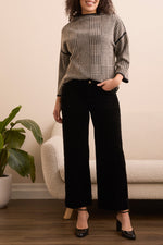 Tribal Fall 2025-2262O-3779-High Rise Fly Front 5 Pocket Ankle Pant-Black
