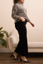 Tribal Fall 2025-2262O-3779-High Rise Fly Front 5 Pocket Ankle Pant-Black