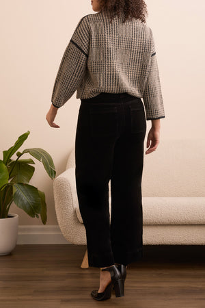 Tribal Fall 2025-2262O-3779-High Rise Fly Front 5 Pocket Ankle Pant-Black - The Coach Pyramids