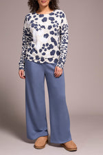 Tribal Fall 2025-2290O-8305-Long Sleeve Crew Neck Top-Sand Stone - The Coach Pyramids