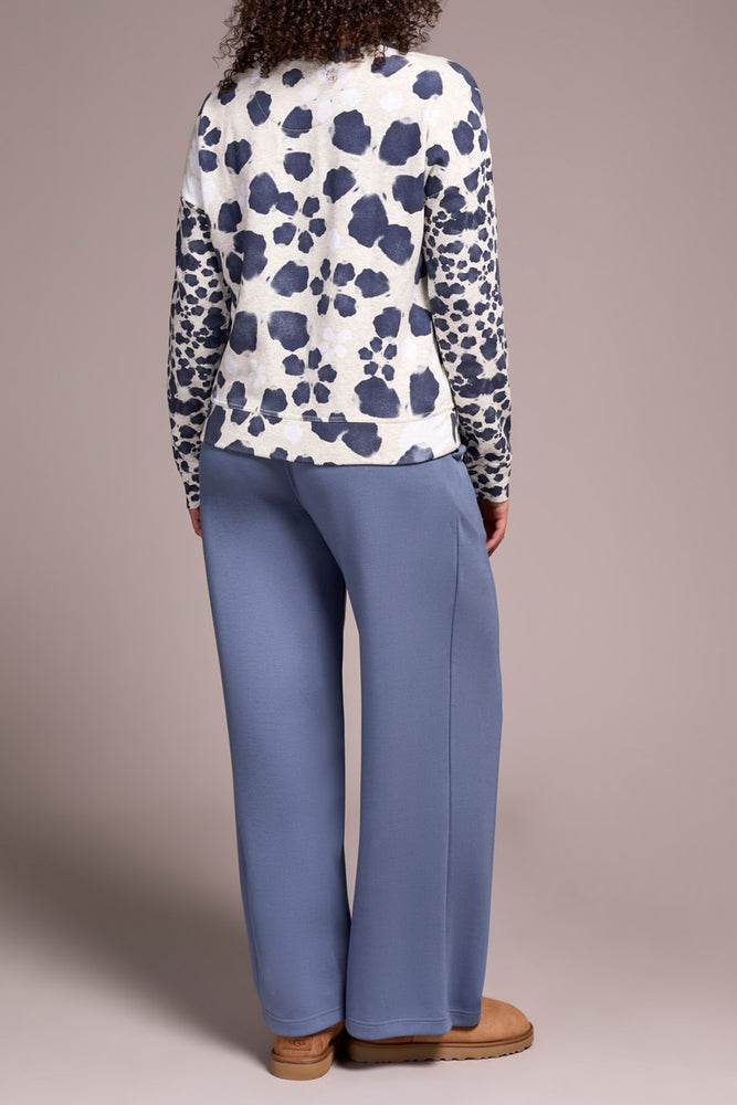 Tribal Fall 2025-2290O-8305-Long Sleeve Crew Neck Top-Sand Stone - The Coach Pyramids