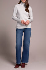 Tribal Fall 2025-2292O-835-Long Sleeve Turtle Neck Sweater-Grey Mix - The Coach Pyramids