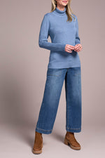 Tribal Fall 2025-2292O-835-Long Sleeve Turtle Neck Sweater-H Slate - The Coach Pyramids