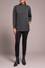 Tribal Fall 2025-2293O-8306-Long Sleeve Tunic W/Invisible Pockets-Wine - The Coach Pyramids
