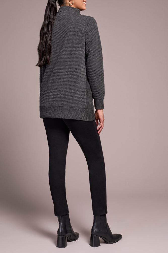 Tribal Fall 2025-2293O-8306-Long Sleeve Tunic W/Invisible Pockets-Wine - The Coach Pyramids