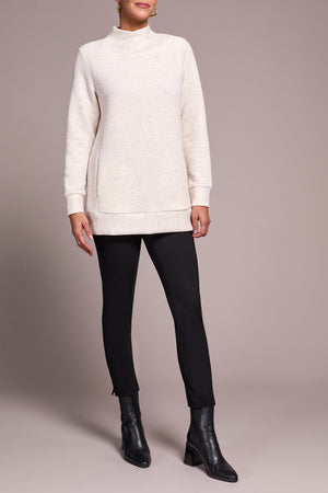 Tribal Fall 2025-2293O-8306-Long Sleeve Tunic W/Invisible Pockets-Sand Stone - The Coach Pyramids
