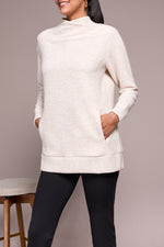 Tribal Fall 2025-2293O-8306-Long Sleeve Tunic W/Invisible Pockets-Sand Stone - The Coach Pyramids