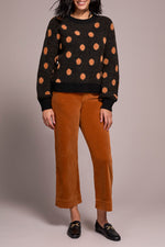 Tribal Fall 2025-2297O-8356-Long Sleeve Crew Neck Sweater-Black - The Coach Pyramids