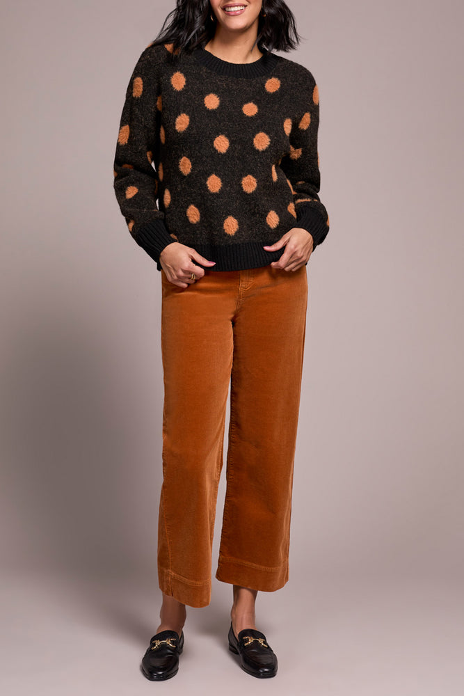 Tribal Fall 2025-2297O-8356-Long Sleeve Crew Neck Sweater-Black - The Coach Pyramids