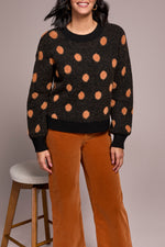 Tribal Fall 2025-2297O-8356-Long Sleeve Crew Neck Sweater-Black - The Coach Pyramids