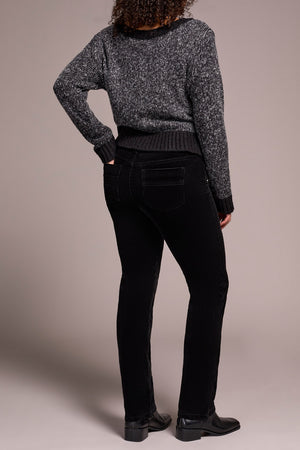 Tribal Fall 2025-2307O-3779-Fly Front 5 Pocket Pant-Black - The Coach Pyramids