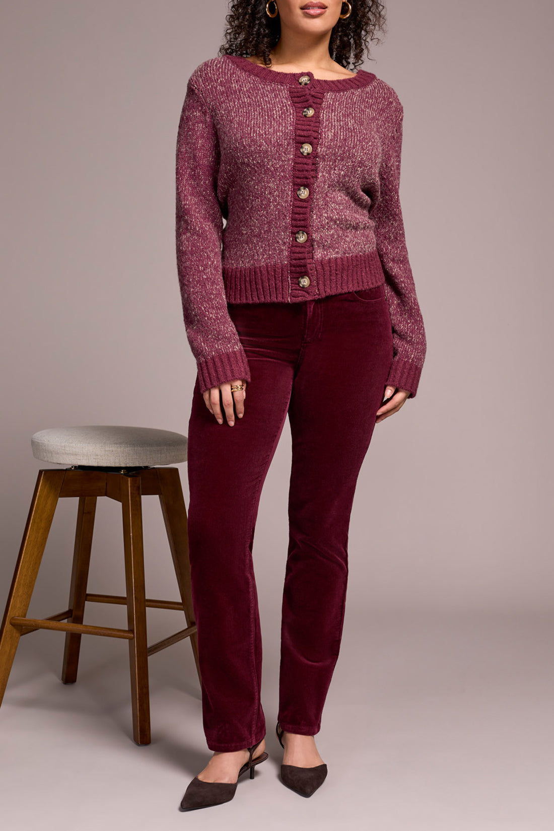 Tribal Fall 2025-2307O-3779-Fly Front 5 Pocket Pant-Bran - The Coach Pyramids