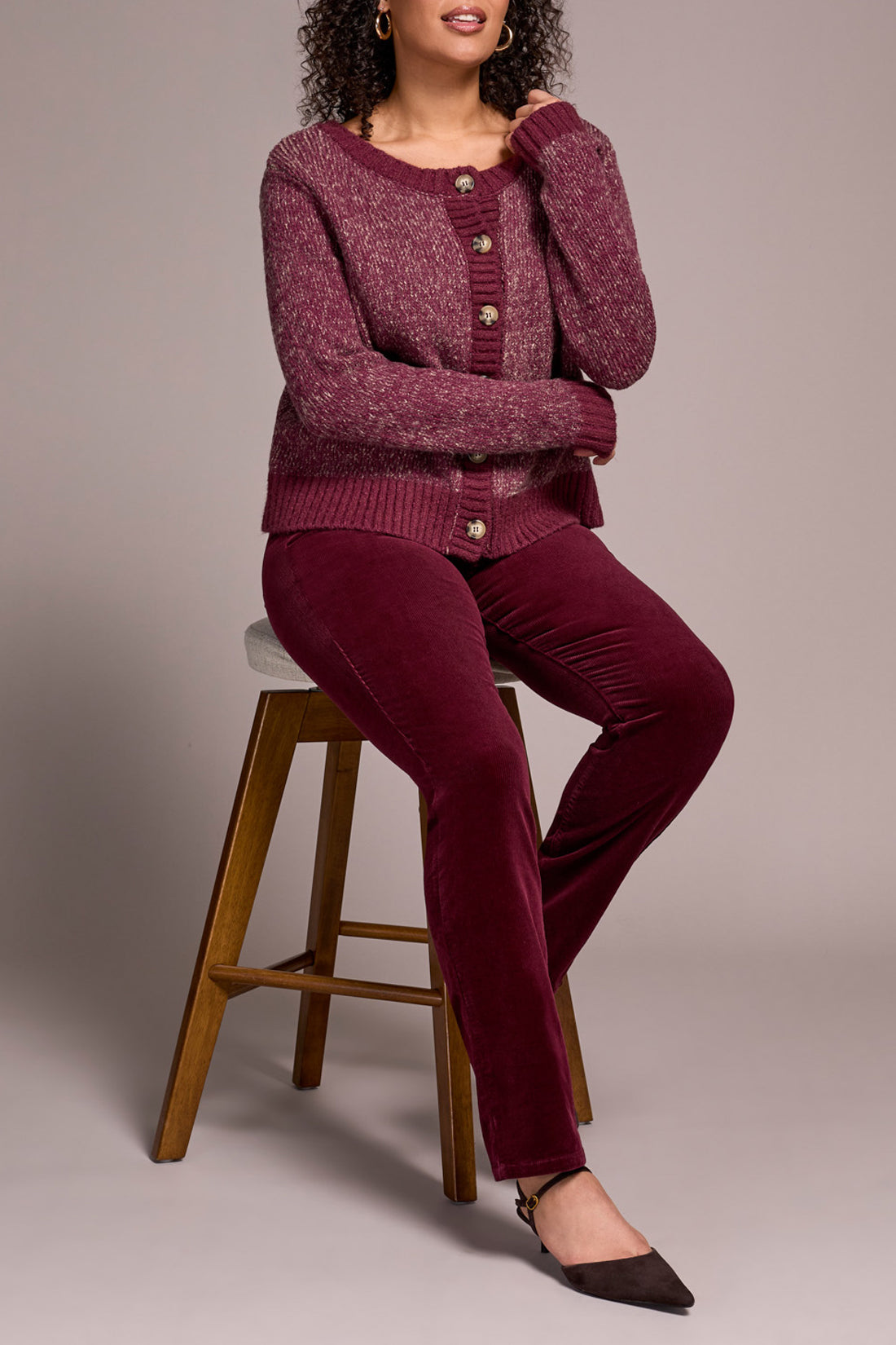 Tribal Fall 2025-2307O-3779-Fly Front 5 Pocket Pant-Bran - The Coach Pyramids