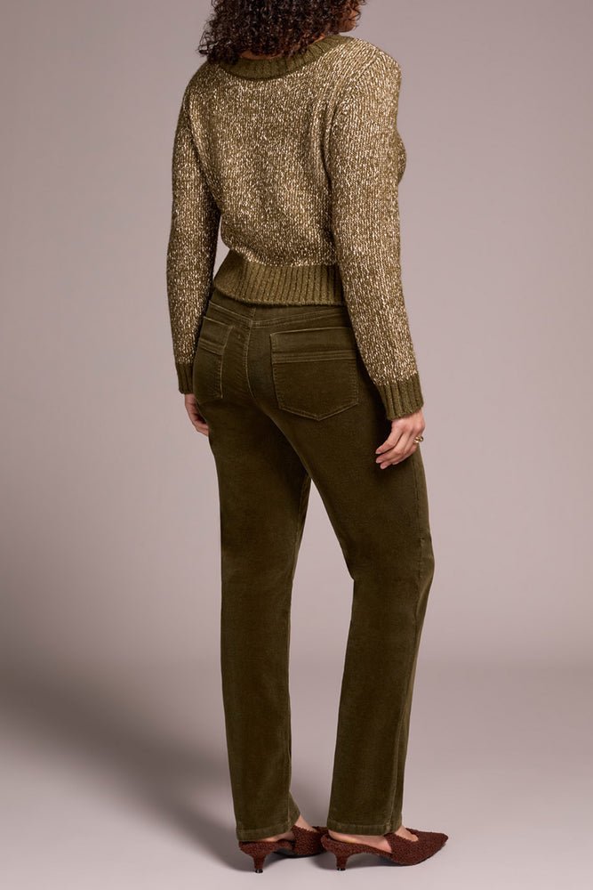 Tribal Fall 2025-2307O-3779-Fly Front 5 Pocket Pant-Ivy - The Coach Pyramids