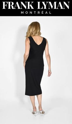 Frank Lyman-231005-Knit Dress-Black - The Coach Pyramids