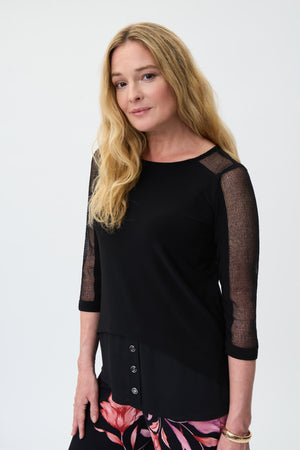 Joseph Ribkoff Fall 2023 -231057-Tunic-Black - The Coach Pyramids