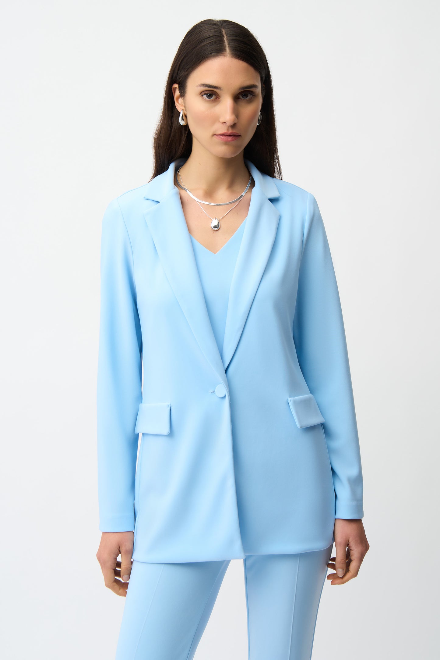 Joseph Ribkoff Spring 2026-231064S26-4373-Blazer-Sky Blue - The Coach Pyramids