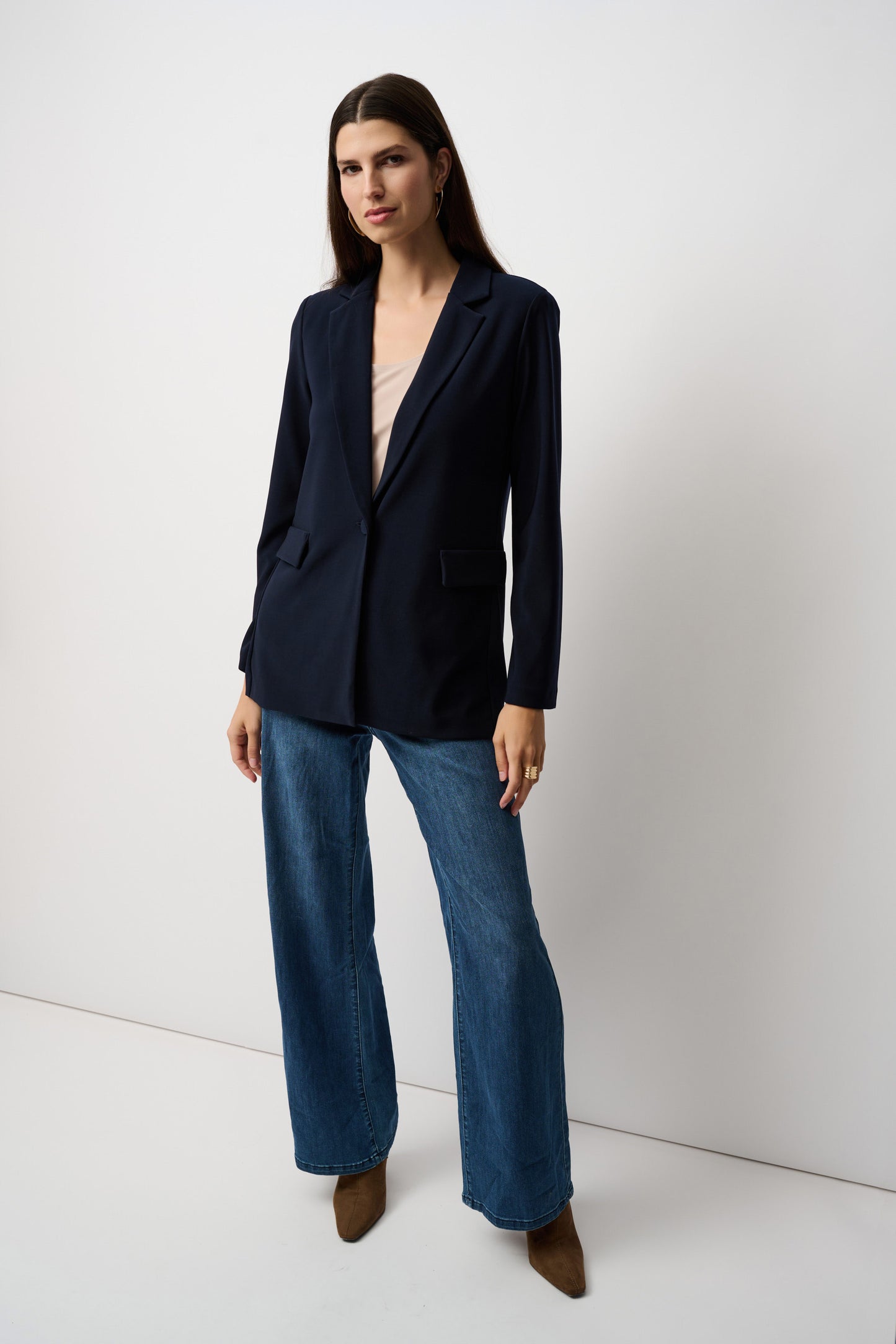 Joseph Ribkoff Blazer -231064S26 - 2166 Midnight - Navy - Essential -2026 - The Coach Pyramids