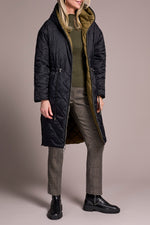 Tribal Fall 2025-2316O-8314-Long Sleeve Front Reverse Puffer Jacket W/Hood-Ivy - The Coach Pyramids