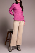 Tribal Fall 2025-2322O-3590-Long Sleeve Mock Neck Sweater-Cameo - The Coach Pyramids