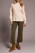 Tribal Fall 2025-2322O-3590-Long Sleeve Mock Neck Sweater-Moon Stone - The Coach Pyramids