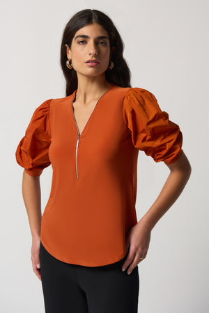 Joseph Ribkoff Fall 2023-233025-Top-Tandoori - The Coach Pyramids