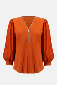 Joseph Ribkoff Fall 2023-233025-Top-Tandoori - The Coach Pyramids