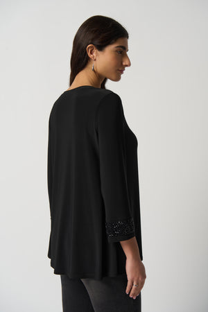 Joseph Ribkoff Fall 2023-233079-Tunic-Black - The Coach Pyramids