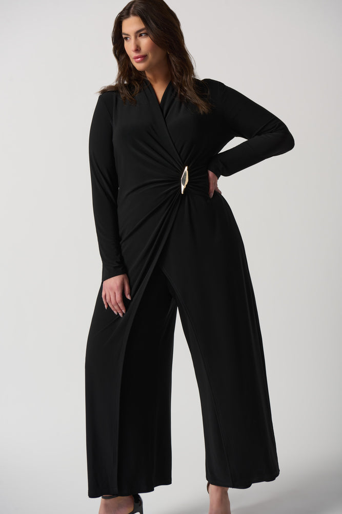 Joseph Ribkoff Spring  2024 -233097-Jumpsuit-Black - The Coach Pyramids