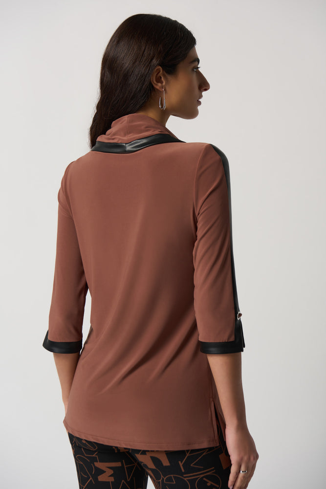 Joseph Ribkoff Fall 2023-233107-Tunic- Toffee - The Coach Pyramids