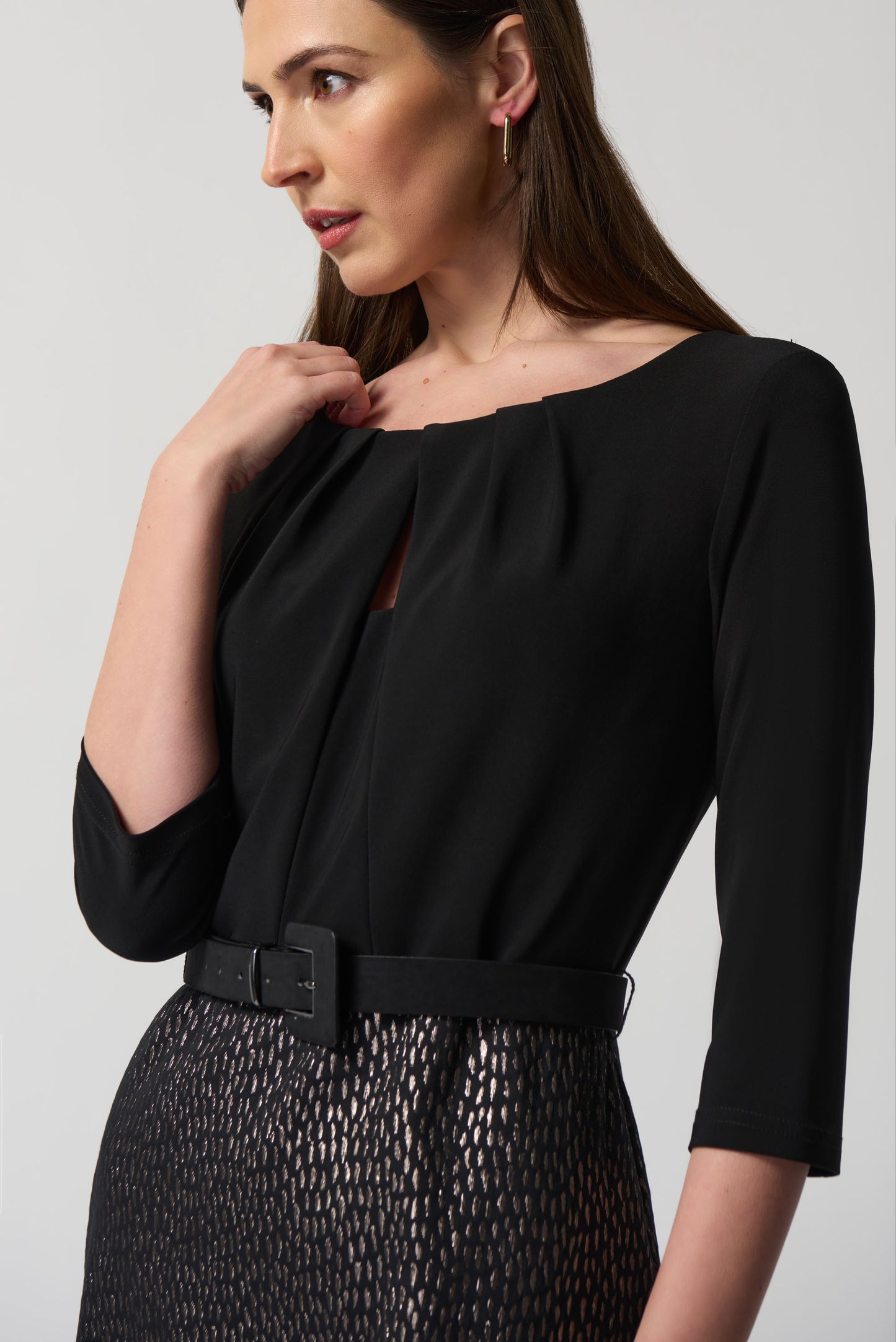 
                  
                    Joseph Ribkoff Fall 2023-233120-Dress-Black/Bronze - The Coach Pyramids
                  
                