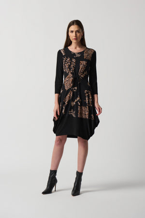 Joseph Ribkoff Fall 2023-233152-Dress- Black/Multi - The Coach Pyramids