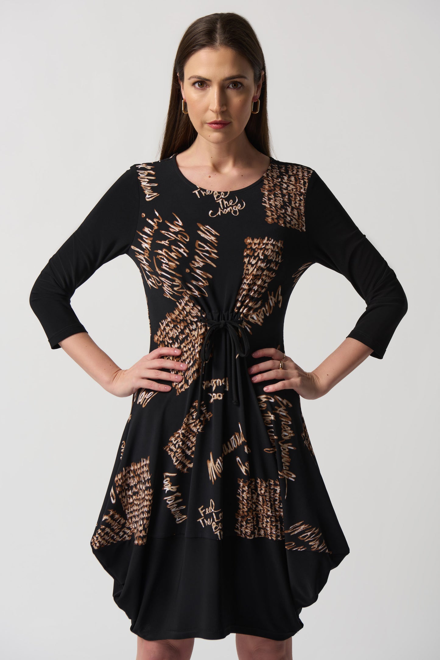 
                  
                    Joseph Ribkoff Fall 2023-233152-Dress- Black/Multi - The Coach Pyramids
                  
                