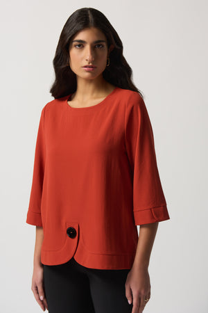 Joseph Ribkoff Fall 2023-233206-Top- Tandoori - The Coach Pyramids