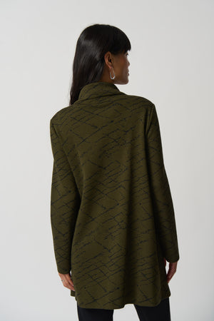 Joseph Ribkoff Fall 2023-233241-Coat-Olive/Black - The Coach Pyramids