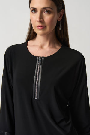 Joseph Ribkoff Fall 2023-233264-Top-Black - The Coach Pyramids