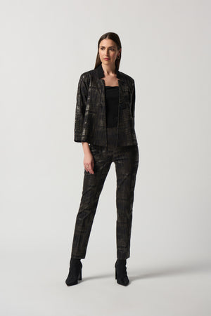 Joseph Ribkoff Fall 2023-233276-Pant-Black/Gold - The Coach Pyramids