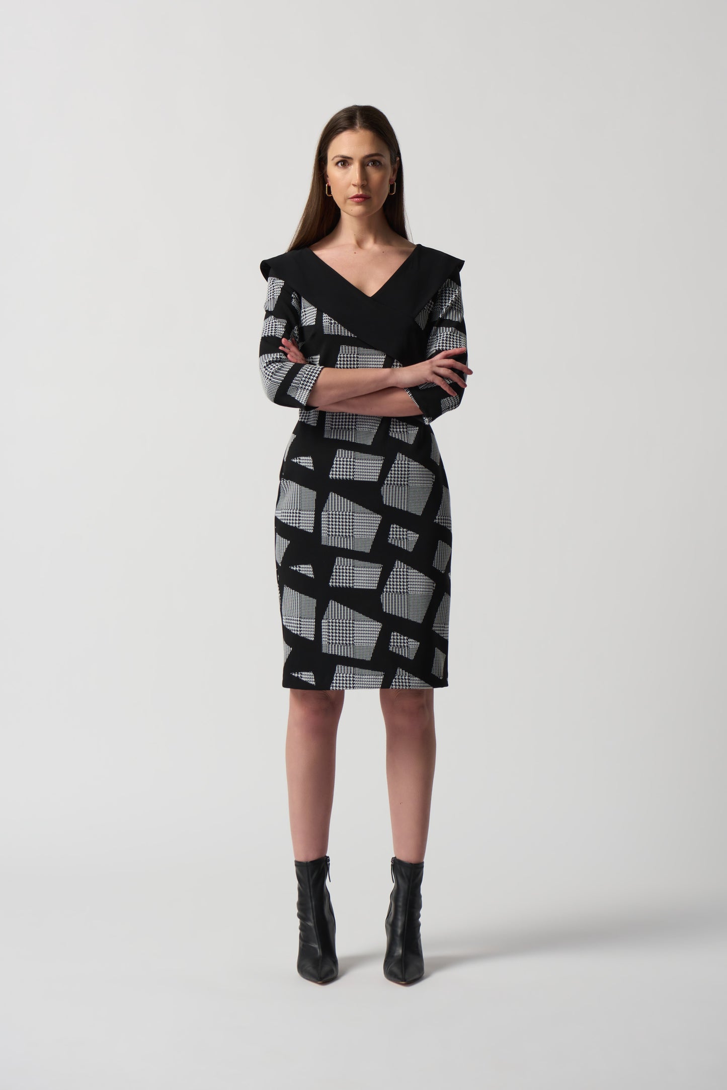 
                  
                    Joseph Ribkoff Fall 2023-233295-Dress-Black/White - The Coach Pyramids
                  
                