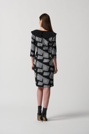 Joseph Ribkoff Fall 2023-233295-Dress-Black/White - The Coach Pyramids