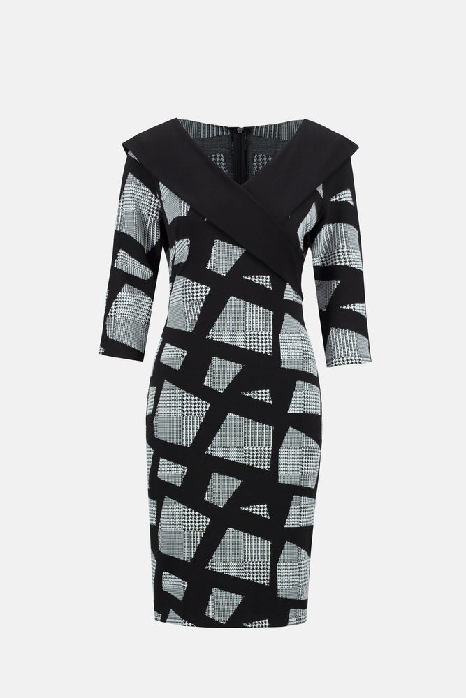 Joseph Ribkoff Fall 2023-233295-Dress-Black/White - The Coach Pyramids