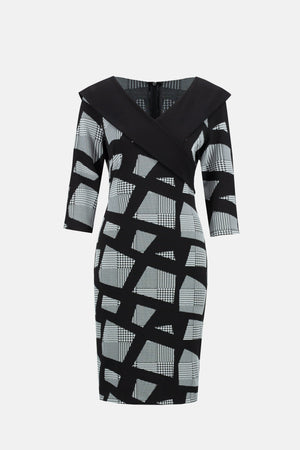 Joseph Ribkoff Fall 2023-233295-Dress-Black/White - The Coach Pyramids