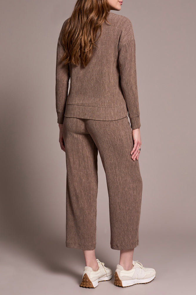Tribal Fall 2025-2332O-8324-Long Sleeve Mock Neck Top-Fossil - The Coach Pyramids