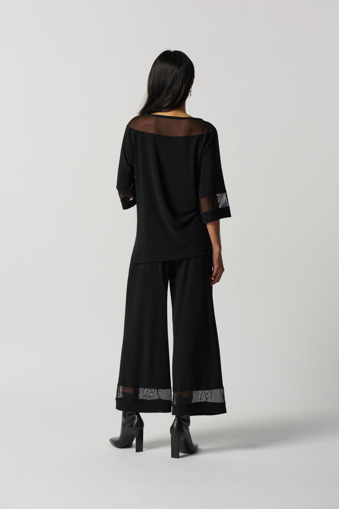 Joseph Ribkoff Fall 2023-233302-Jumpsuit- Black - The Coach Pyramids