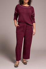 Tribal Fall 2025-2333O-8324-Pull On Barrel Pant-Wine