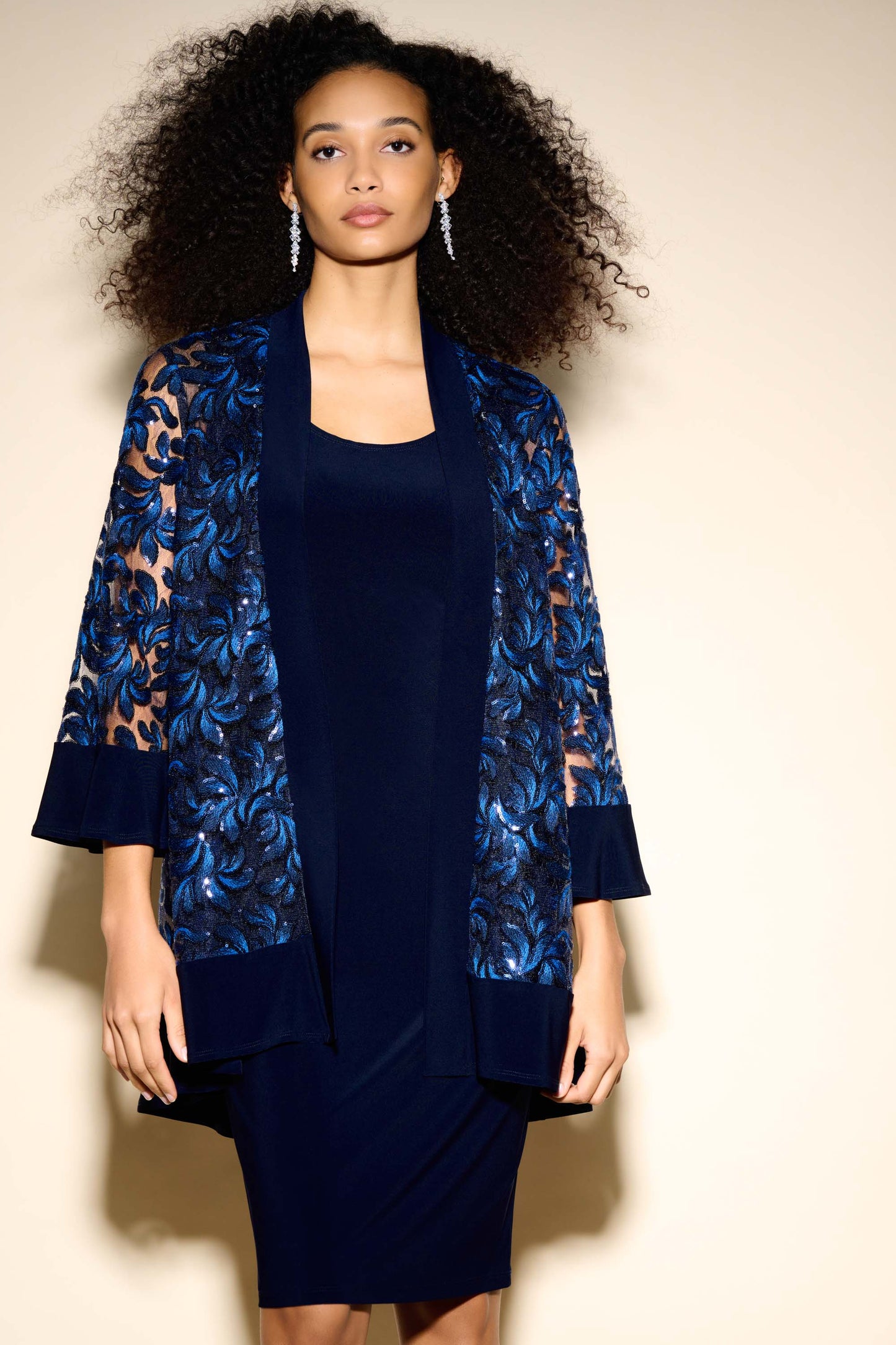 Joseph Ribkoff Fall 2023-233745-2 PC Dress- Midnight Blue - The Coach Pyramids