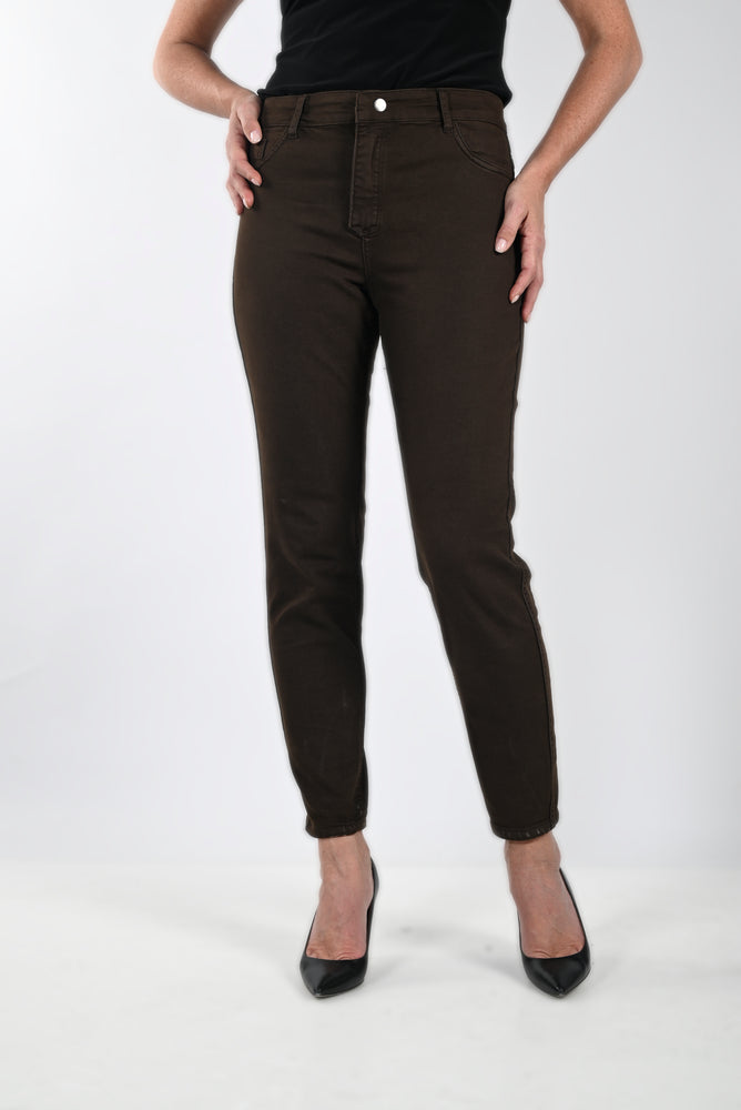 Frank Lyman Fall/Winter 2023 -233887U-Woven Pant-Brown - The Coach Pyramids