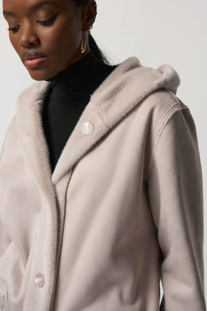 Joseph Ribkoff Fall 2023-233922-Coat-Mink - The Coach Pyramids