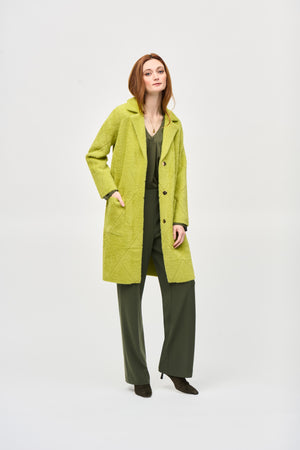 Joseph Ribkoff Fall  2024 -233951F24-Coat-Wasabi - The Coach Pyramids